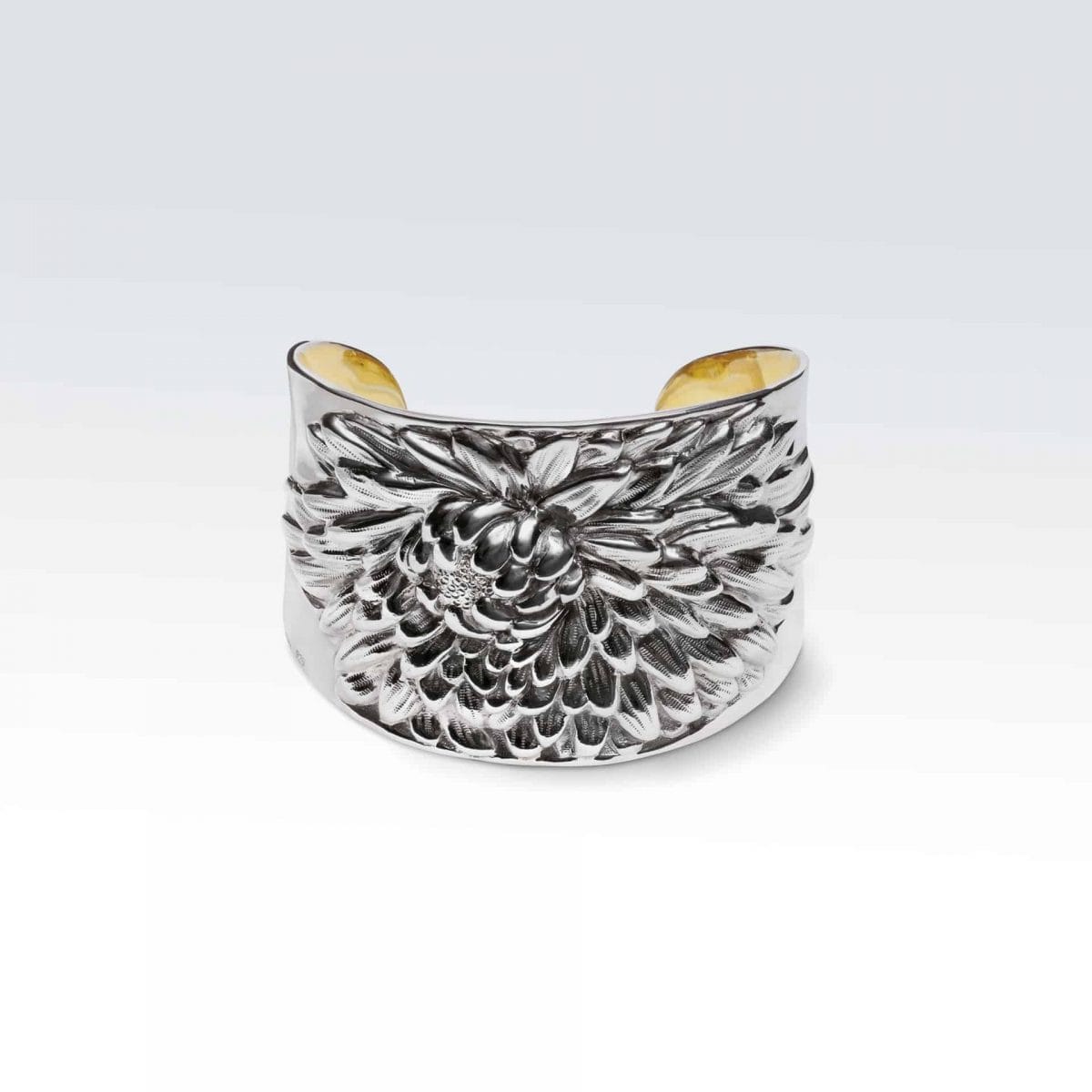 Sterling Silver Sunflower Cuff