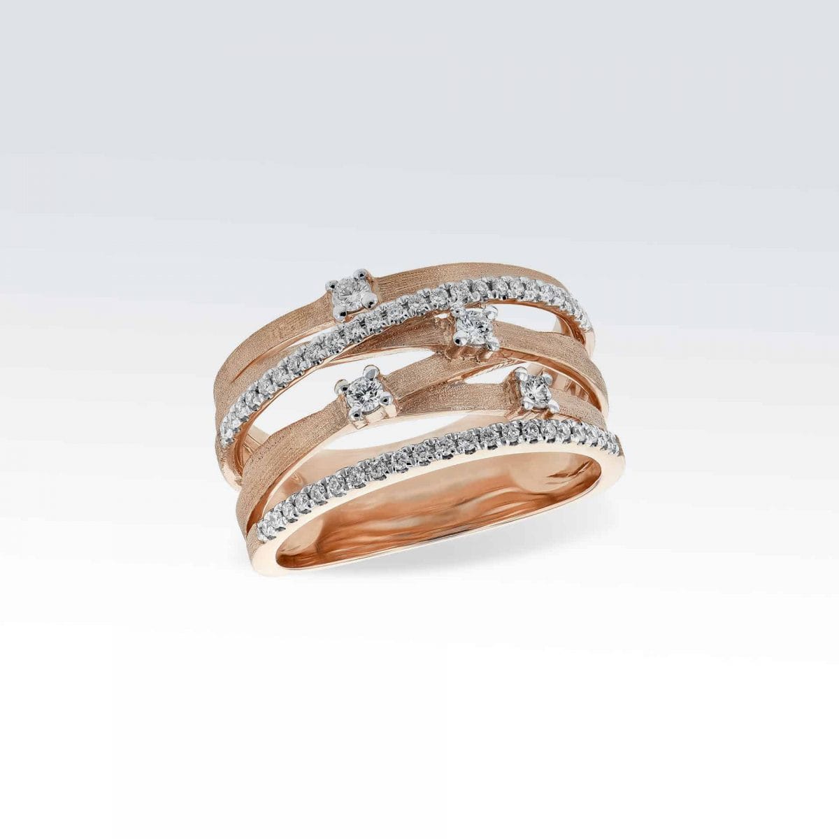 Rose Gold Ring with Diamonds