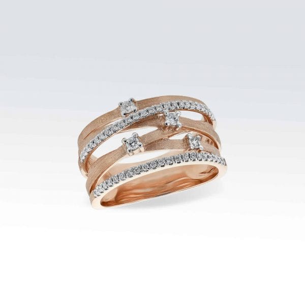 Rose Gold Ring with Diamonds