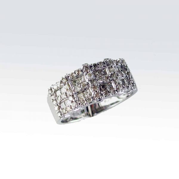 White Gold Wedding Ring with Diamonds