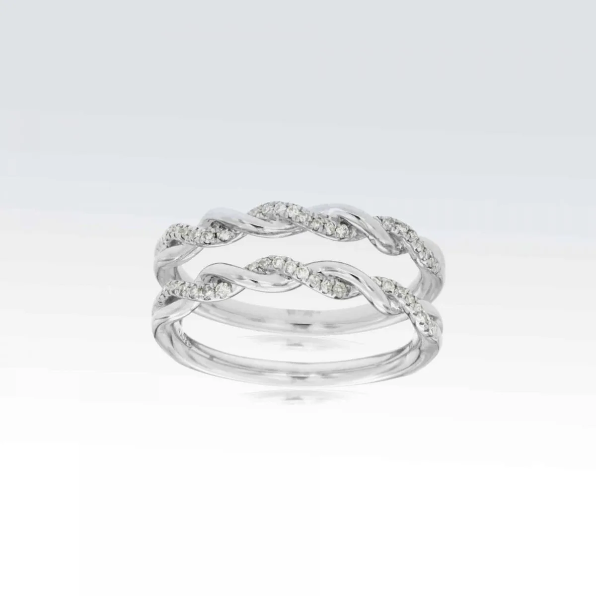 White Gold Wedding Band Insert Ring