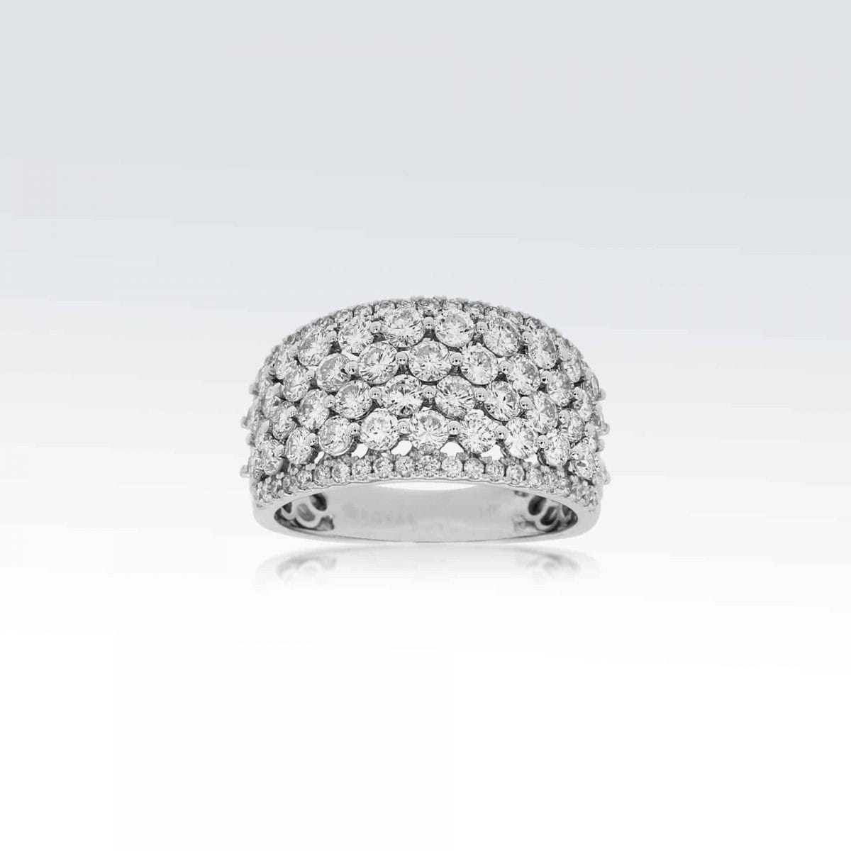 White Gold Diamond Ring with 2 carat Diamonds