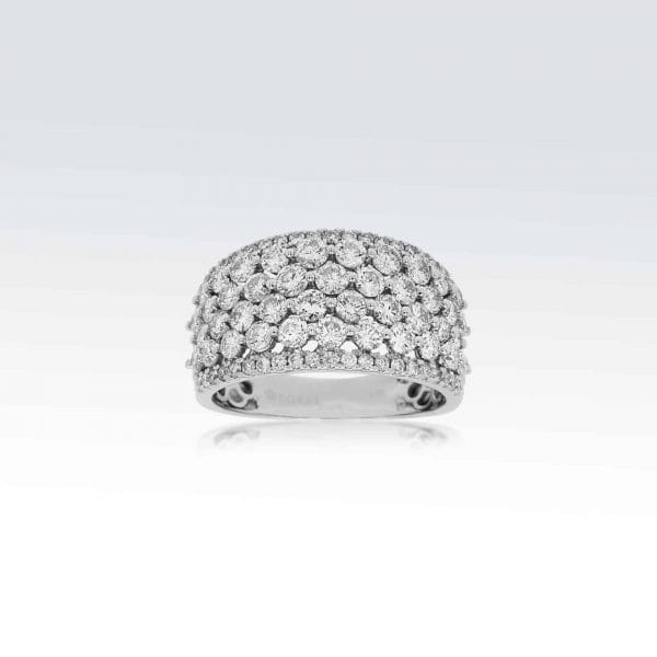 White Gold Diamond Ring with 2 carat Diamonds
