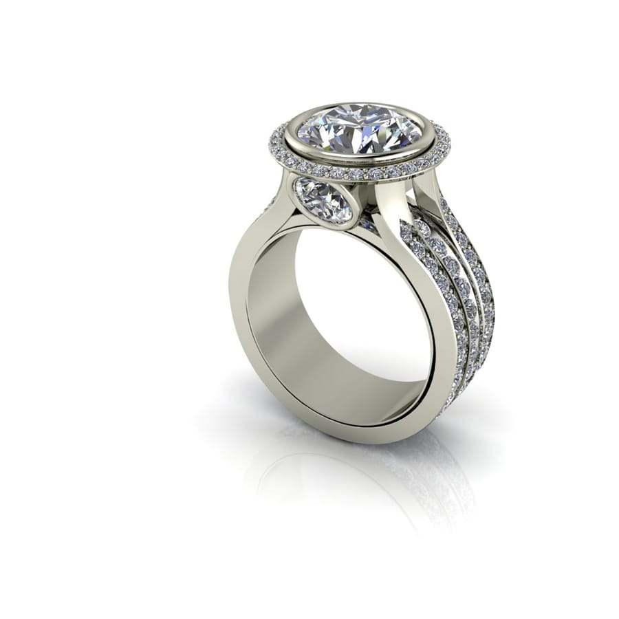 1ct Diamond ring with spinning center band